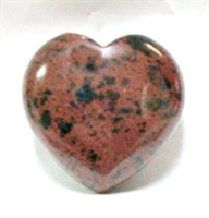 CH06-50 40mm STONE HEART IN MAHOGANY