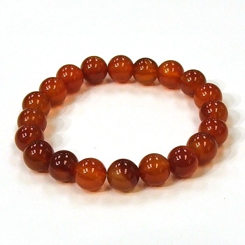 CR-12-10mm STONE BRACELET IN RED AGATE