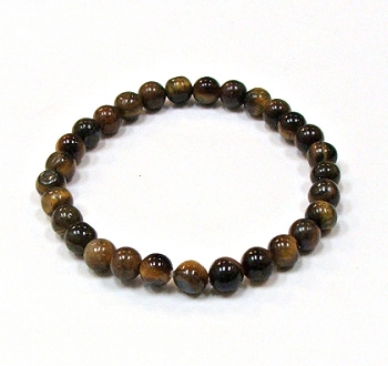 CR18-6mm STONE BRACELET IN TIGER EYE-AB