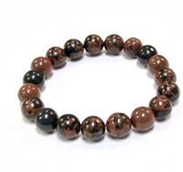 CR-39  10mm STONE BRACELET IN MAHOGANY