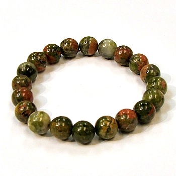 CR-42-10mm STONE BRACELET IN UNAKITE