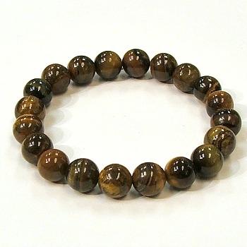 CR-60-10mm STONE BRACELET IN TIGER EYE