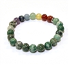 CR-77-7 8mm 7 CHAKRA STONE BRACELET IN QING HAI JADE