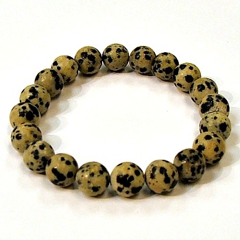 CR-78-10mm STONE BRACELET IN DALMATIAN