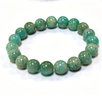 CR-94 10mm STONE BRACELET IN EUROPEAN AMAZONITE