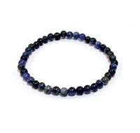 CR05-S 4mm STONE BRACELET INEUROPEAN SODALITE IN 7" (S)