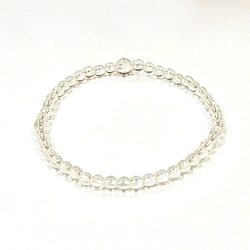 CR10-04mm STONE BRACELET IN CLEAR QUARTZ