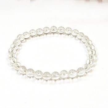 CR10-06mm STONE BRACELET IN CLEAR QUARTZ