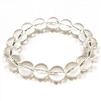 CR10-12mm STONE BRACELET IN CLEAR QUARTZ