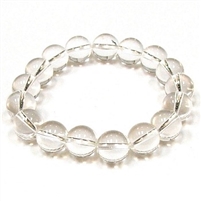 CR10-12mm STONE BRACELET IN CLEAR QUARTZ