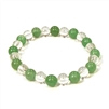 CR10-CR57-A-8mm TWO COLOR STONE BRACELET  IN AVENTURINE