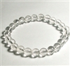 CR10-L 8mm STONE BRACELET IN CLEAR QUARTS 8 1/2"