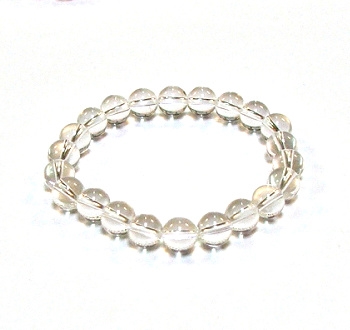 CR10-S 8mm STONE BRACELET I CLEAR CRYSTAL IN 7" (S)