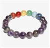 CR11-7 10mm 7 CHAKRA STONE BRACELET IN AMETHYST