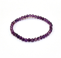 CR11-S 4mm STONE BRACELET IN AMETHYST IN 7" (S)