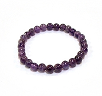 CR11-S 6mm STONE BRACELET IN AMETHYST IN 7" (S)