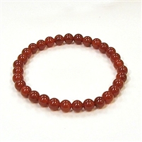 CR12-06mm STONE BRACELET IN RED AGATE