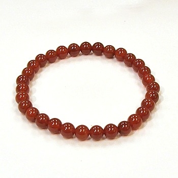 CR12-06mm STONE BRACELET IN RED AGATE