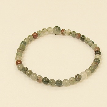 CR15-04mm STONE BRACELET IN BLOOD STONE