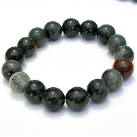 CR15-12mm STONE BRACELET INBLOODSTONE