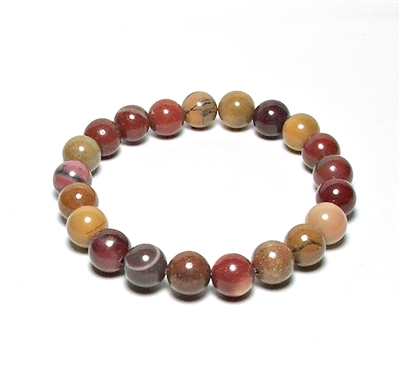 CR16-S 8mm STONE BRACELET IN ,MOOKAITE  IN 7" (S)