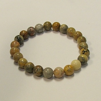 CR17-08mm STONE BRACELET IN CRAZY AGATE