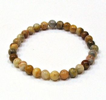 CR17-6mm STONE BRACELET IN CRAZY AGATE