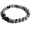 CR21-L 8mm STONE BRACELET IN SNOWFLAKE 8 1/2"