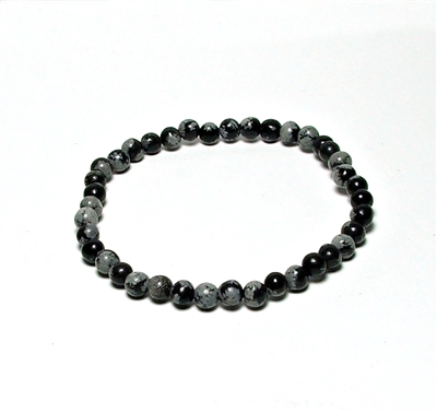 CR21-S 4mm STONE BRACELET IN SNOWFLAKE  IN 7" (S)