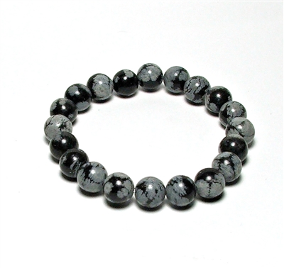 CR21-S 8mm STONE BRACELET I SNOWFLAKE  IN 7" (S)