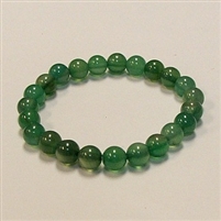 CR24-8mm  STONE BRACELET IN DYED GREEN AGATE