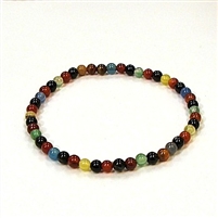 CR28-4mm RAINBOW DYED AGATE