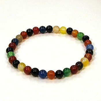 CR28-6mm RAINBOW DYED AGATE