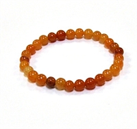 CR30-S 6mm STONE BRACELET IN RED AVENTURINE  IN 7" (S)