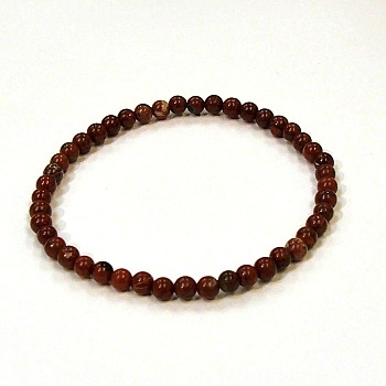 CR34-4mm STONE BRACELET IN FLOWER JASPER