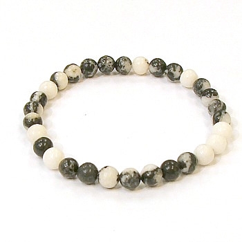 CR36-6mm STONE BRACLET IN ZEBRA