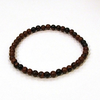 CR39-4mm STONE BRACELET IN MAHOGANY