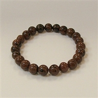 CR39 8mm STONE BRACELET MAHOGANY