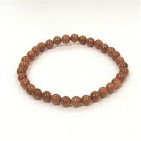 CR40-6mm STONE BRACELET IN GOLDSTONE