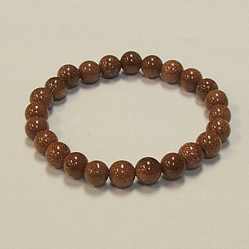 CR40-8mm STONE BRACELET IN GOLDSTONE