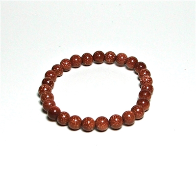 CR40-XS 6mm STONE BRACELET IN GOLDSTONE 6.1" {XS}