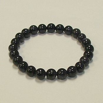 CR41-8mm STONE BRACELET IN BLUE GOLDSTONE