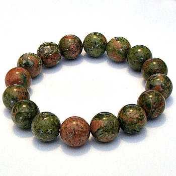 CR42-12mm STONE BRACELET IN UNAKITE