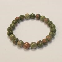 CR42-8mm STONE BRACELET IN UNAKITE