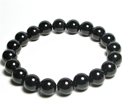 CR44-L 10mm STONE BRACELET IN ONYX  in  8 1/2"