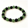CR44-CR57-A-8mm TWO COLOR STONE BRACELET IN ONYX & AVENTURINE