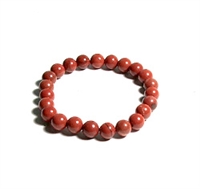 CR46-XS 6mm STONE BRACELET IN RED JASPER 6.1" {XS}