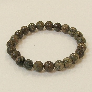 CR47-8mm STONE BRACELET IN FLOWER AGATE