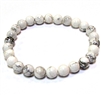 CR48-L 8mm STONE BRACELET IN HOWLITE 8 1/2"