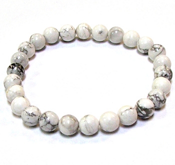 CR48-L 8mm STONE BRACELET IN HOWLITE 8 1/2"